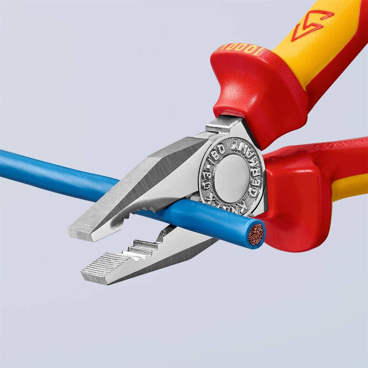 Knipex 03 06 180 T BK Kombizange mit Befestigungsö se-2