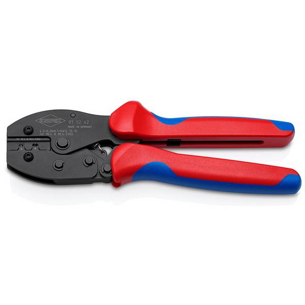 Knipex 97 52 42 SB PreciForce Crimpzange für MC4-/ MC4 EVO 2-Steckverbinder mit rutschhemmenden Kunst