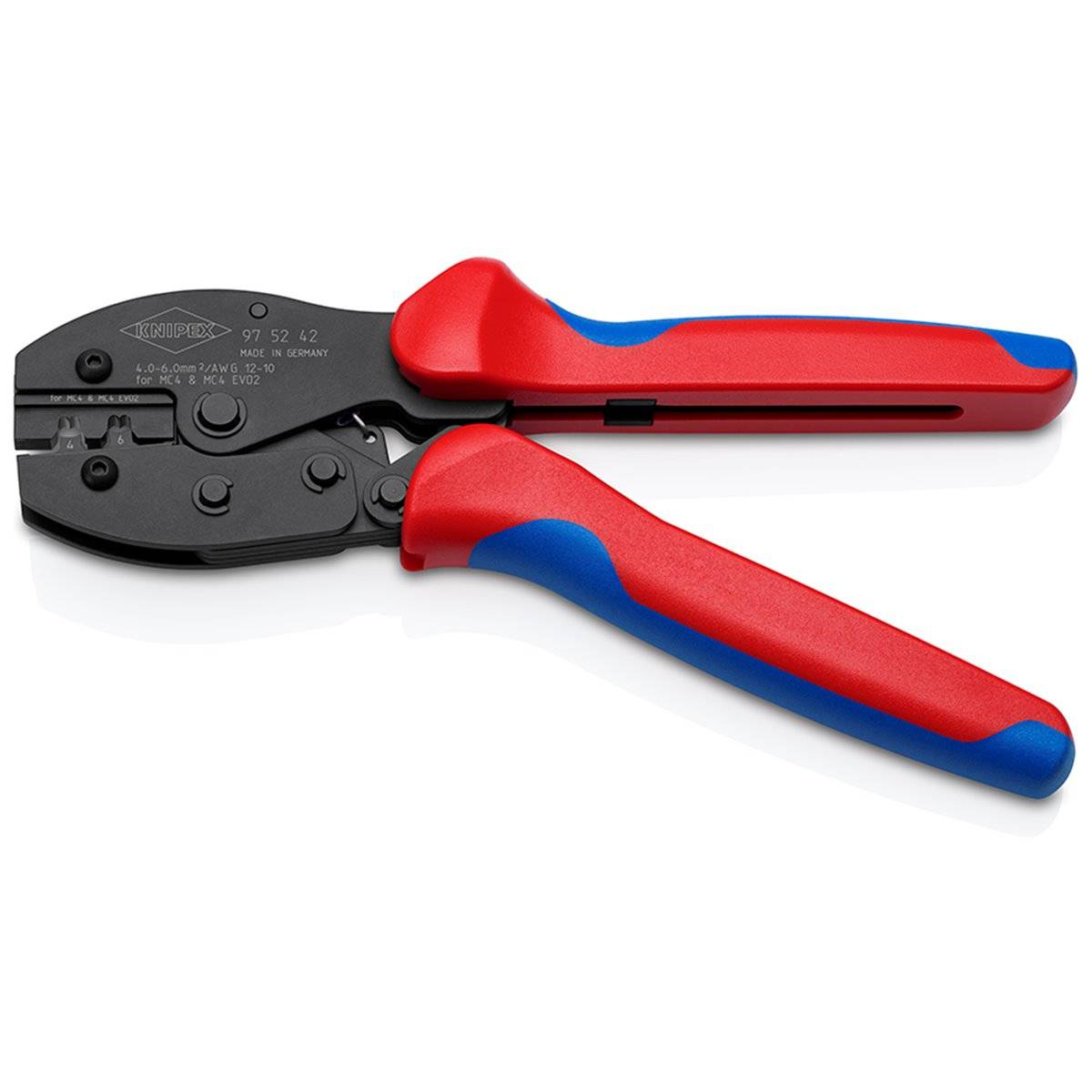 Knipex 97 52 42 SB PreciForce Crimpzange für MC4-/ MC4 EVO 2-Steckverbinder mit rutschhemmenden Kunst-1