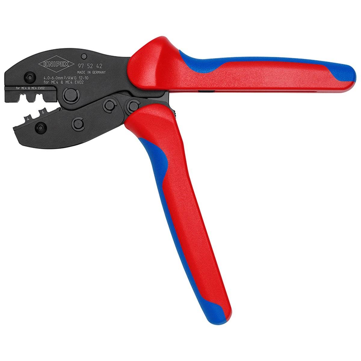 Knipex 97 52 42 SB PreciForce Crimpzange für MC4-/ MC4 EVO 2-Steckverbinder mit rutschhemmenden Kunst-2