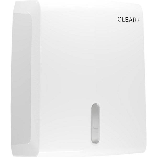 Faltpapierspender Clear+ für 400 Tücher weiß. CWS Hygiene Deutschland GmbH & Co. KG 85105549-2