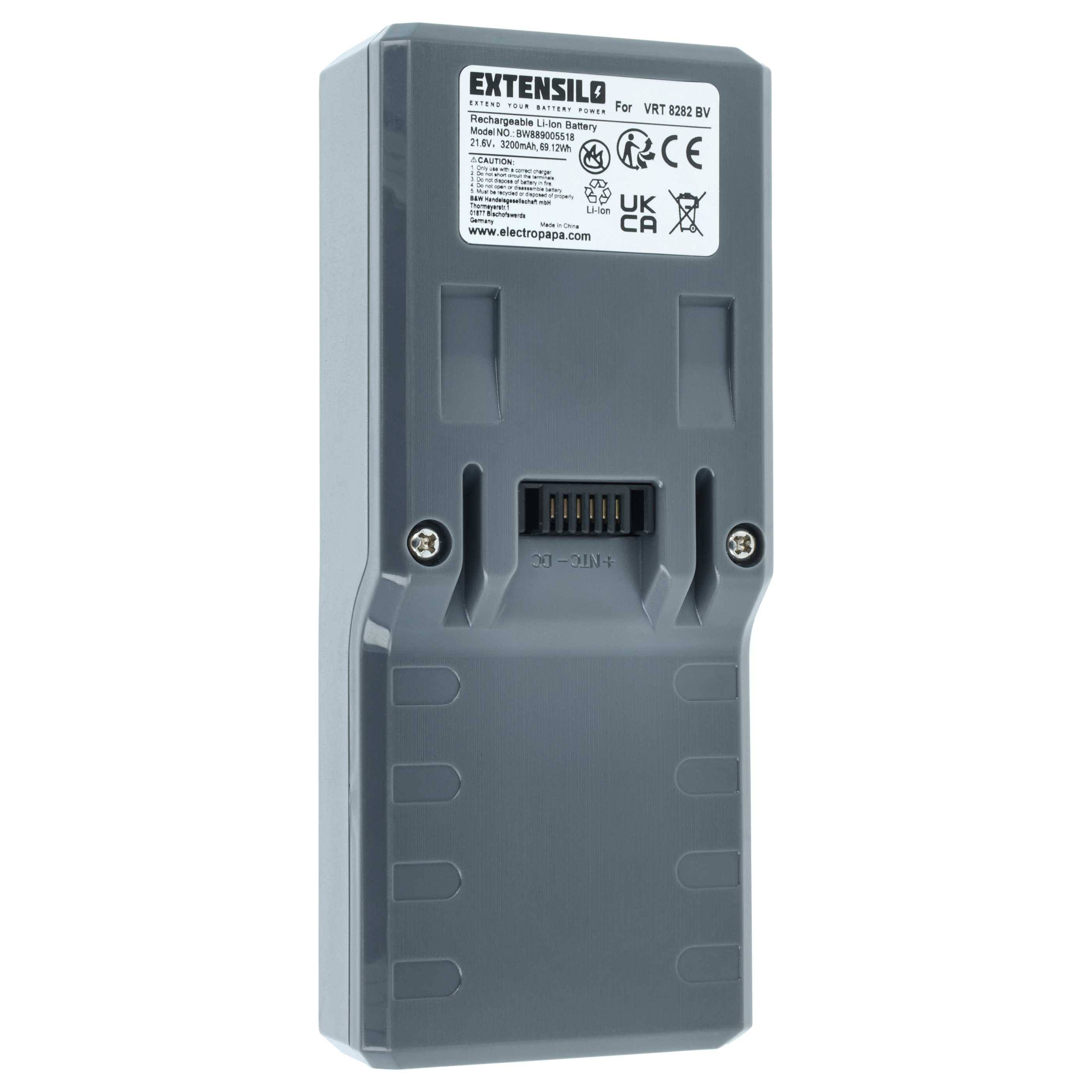 EXTENSILO Akku kompatibel mit Hoover FD22BC011 | FD22BC, FD22BR, FD22BCPET00, FD22BCPET 001, FD22BR001 Staubsauger (3,2-2