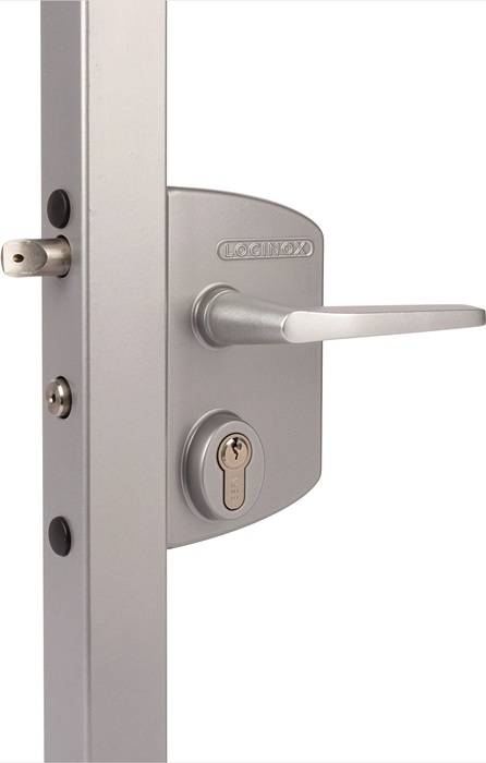 Industrieschloss silber 4-Loch Mont.f.40-60mm Profile LOCINOX-0