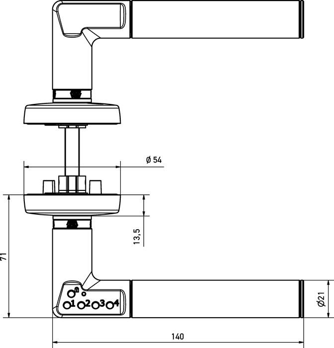 Zutrittskontrollbeschlag Code Handle RFID TS 35-80mm ASSA ABLOY-2