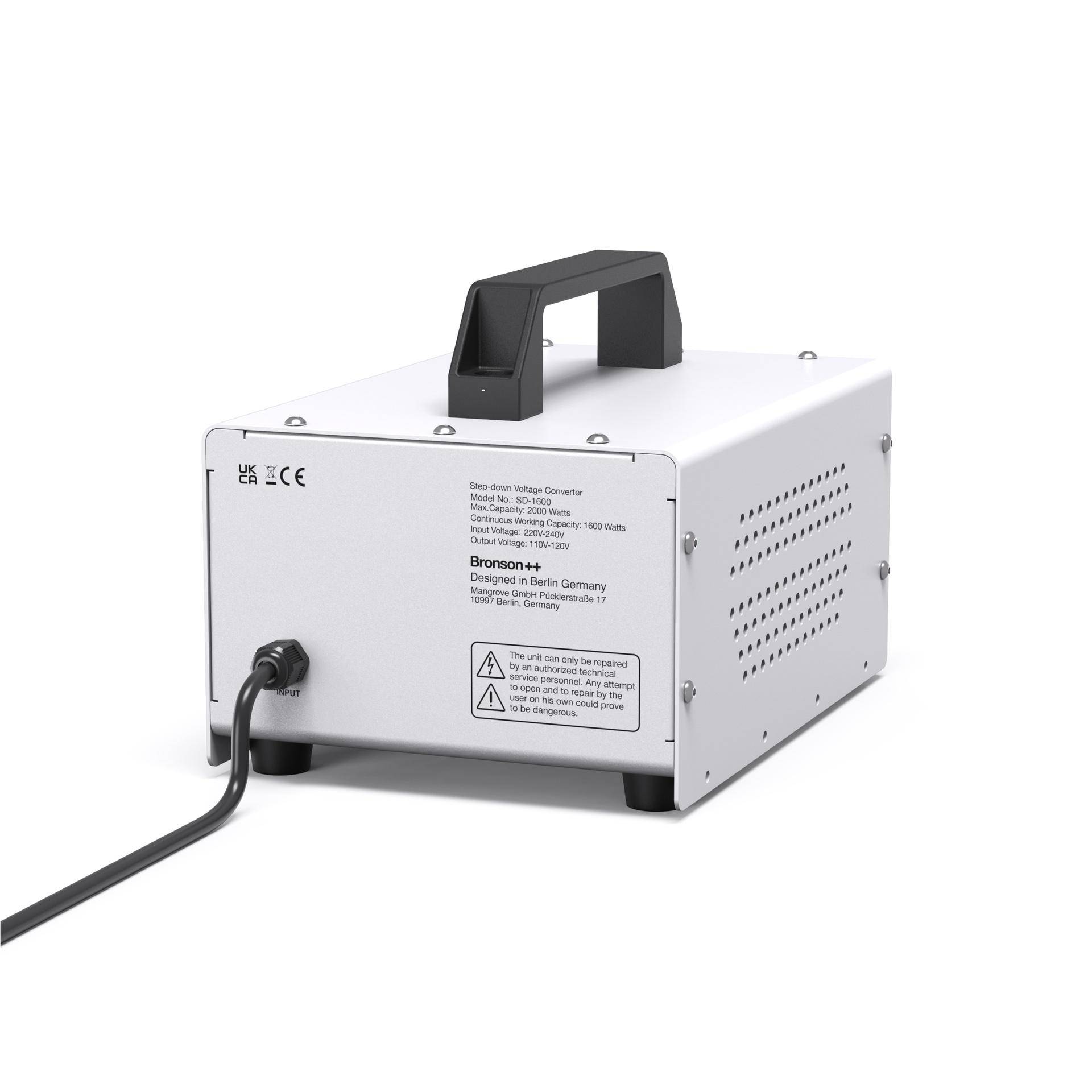 Bronson SD-1600: 1600W für 230V-zu-110V – Besonders robuster Trafo-1