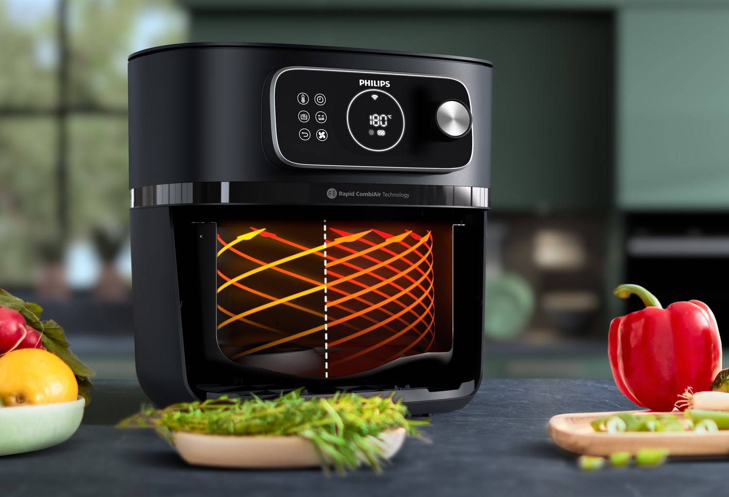 7000 series HD9876/90 Airfryer-Kombi XXL Connected, Heißluftfritteuse, 8,3 l, 2-2