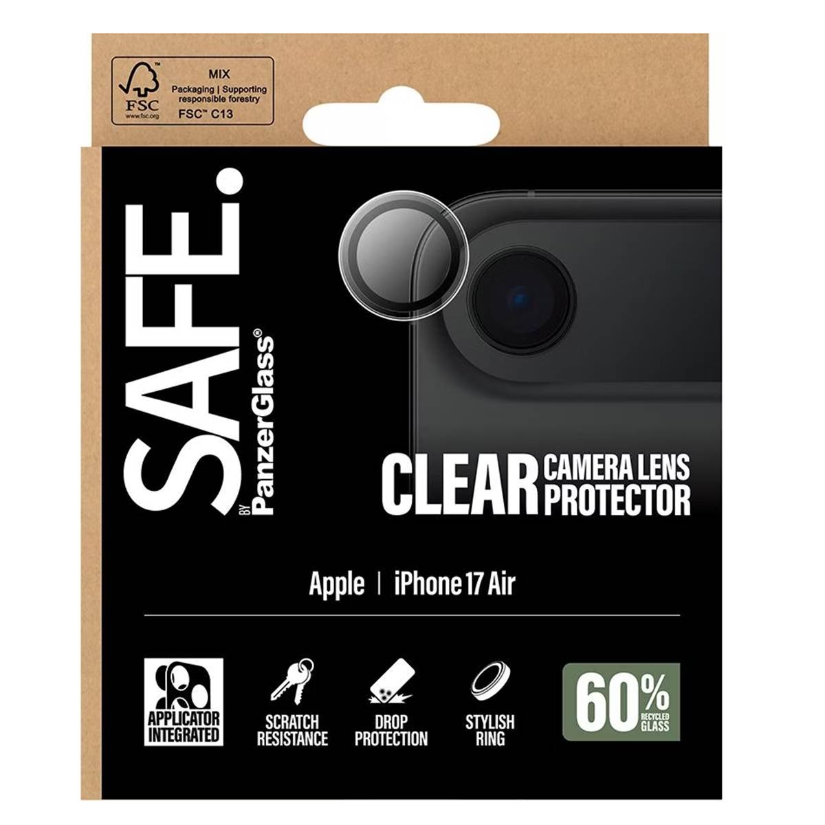 SAFE. by ® Kameraschutz Transparent iPhone Air, Apple, Apple - iPhone Air, Trock-3