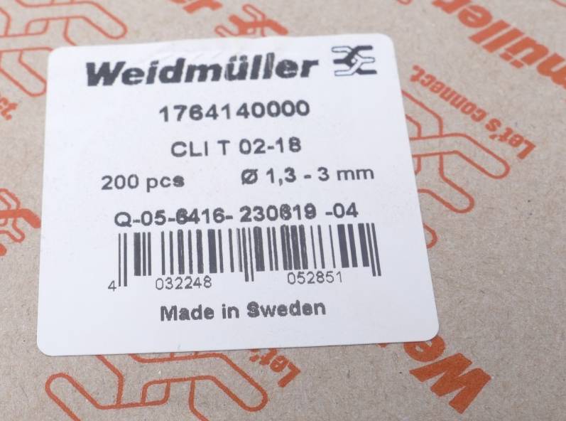 WEIDMÜLLER CLI T 02-18, CableLine, Hülse x 5 mm, PVC-1