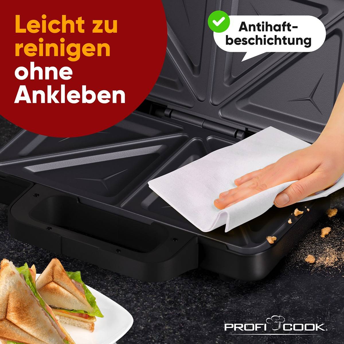 CLATRONIC - ProfiCook PC-ST 1315, Edelstahl, Edelstahl, 900 W, 220–240, 50/60 Hz, 1 Stück(e)-2