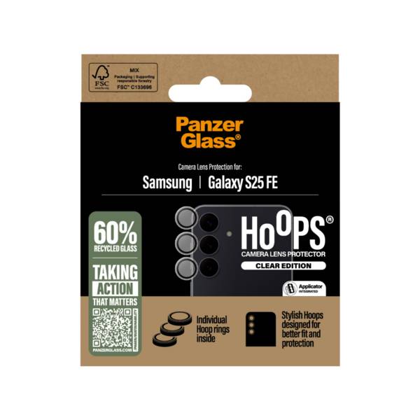 PanzerGlass ® Hoops® Kameraschutz Transparent Samsung Galaxy S25 FE 5G, Samsung, Samsung - Galaxy S25 FE 5G, Trockene An