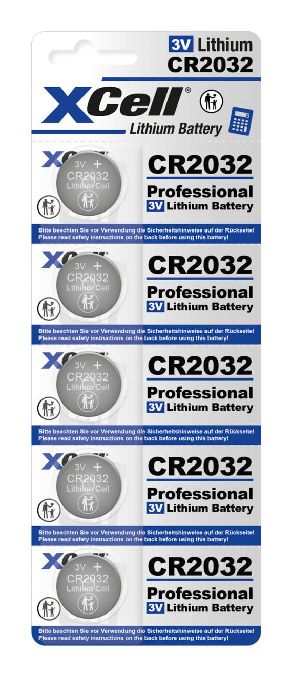 XCell Batterie Knopfzelle CR2032 3V 220mAh 5St.-2