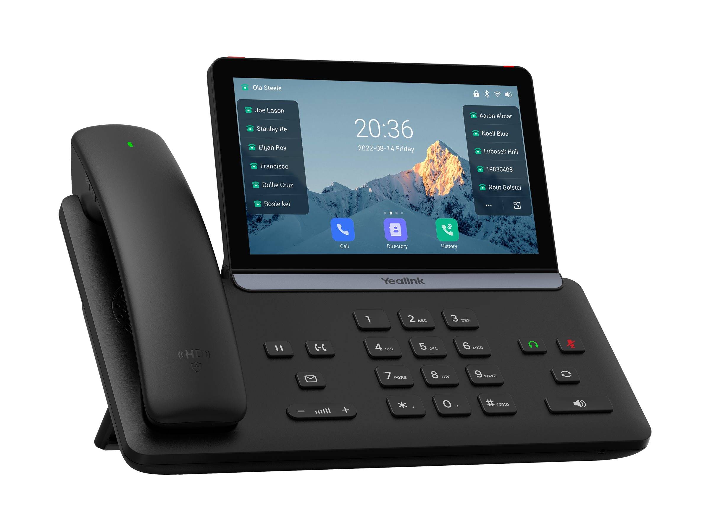 Yealink SIP-T88W Pro - VoIP-Telefon mit Rufnummernanzeige/Anklopffunktion - IEEE 802.11a/b/g/n/ac/ax (Wi-Fi)-1