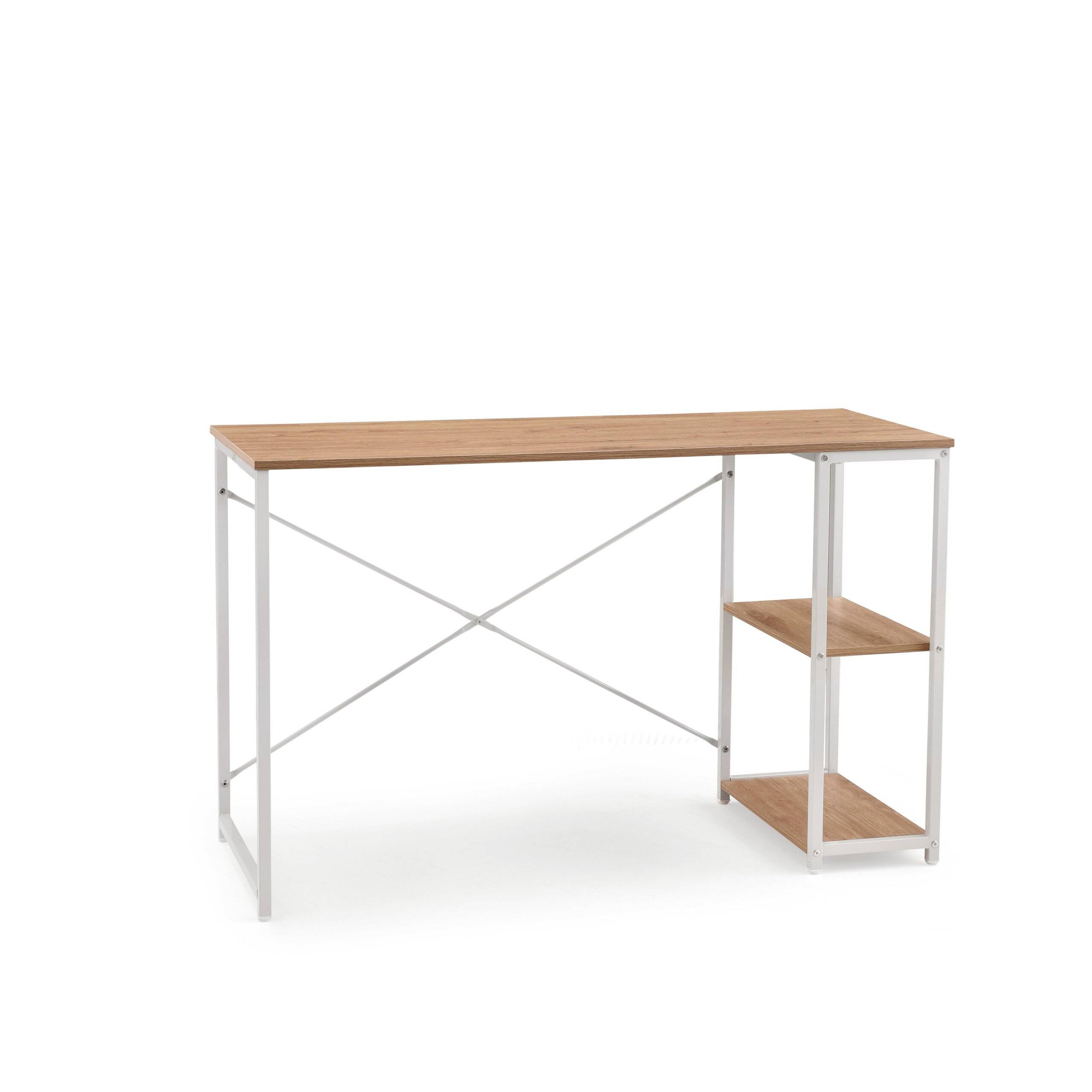 Computertisch Schreibtisch Easy Up2 inkl. Regal weiß/eiche hjh LIVING-2