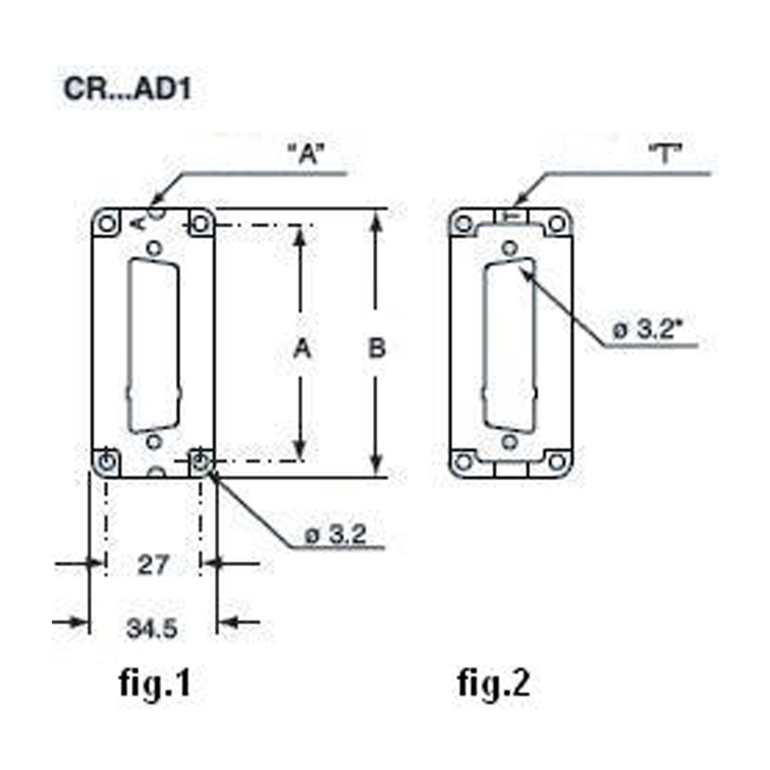 ILME CR 50 AD1 Adapterplatte Gr.77.27 f.D-SUB 50P+GND-1