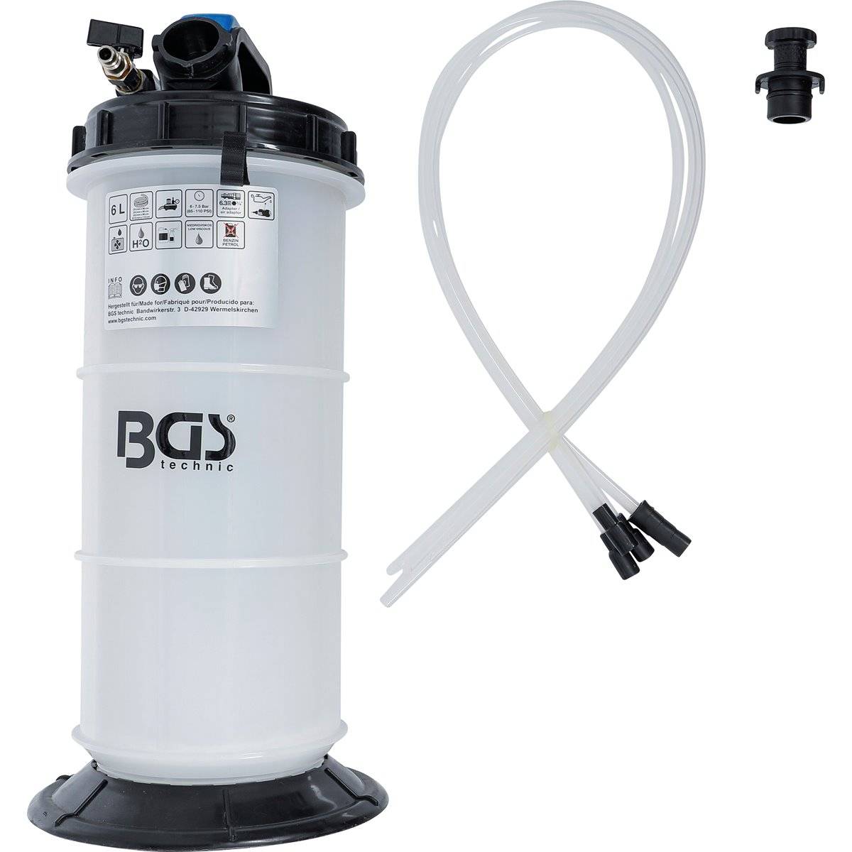 BGS 74396 Vakuum-Absaugpumpe, pneumatisch, 6 l-3