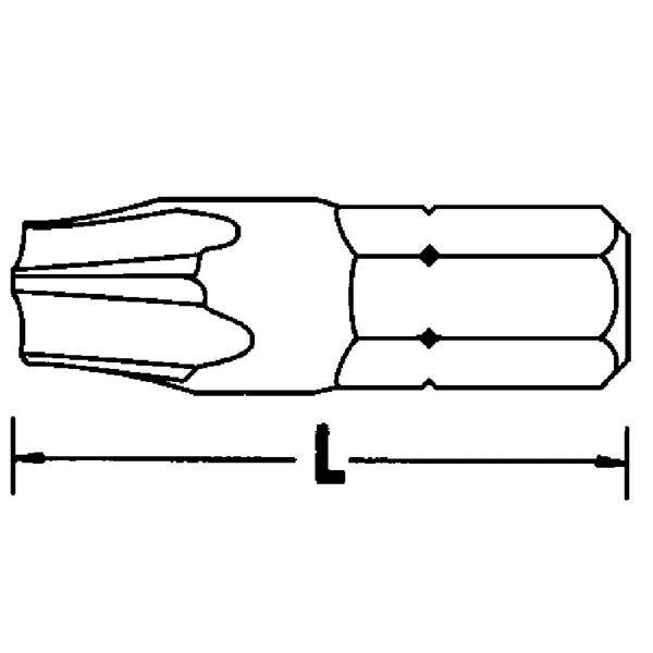 5SternBit-Schraubendrehereinsatz 6kant C 6,3 L.26mm-1