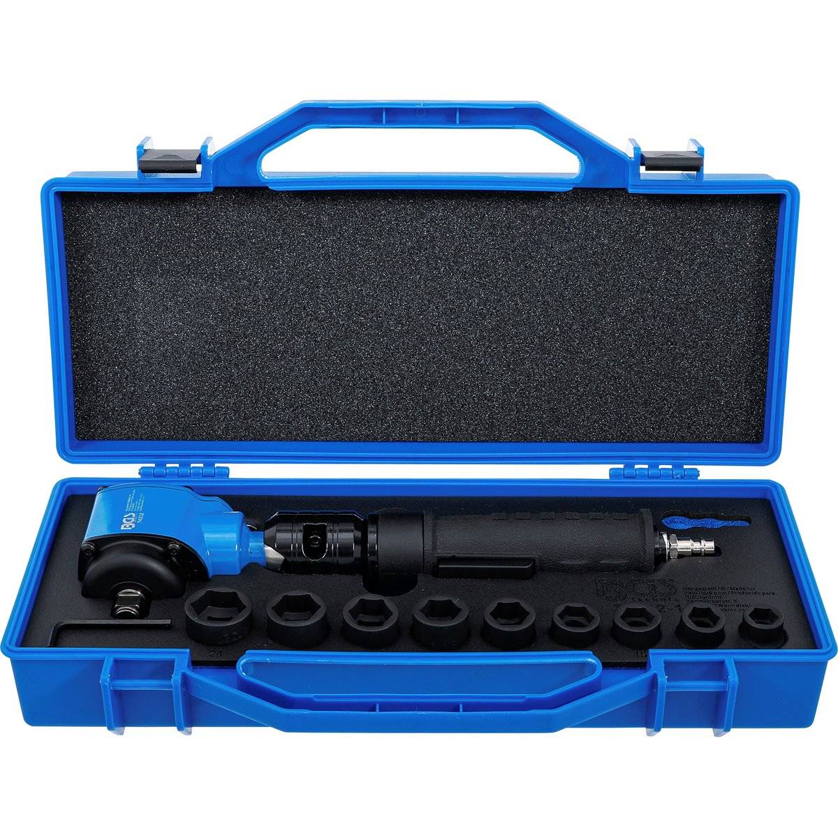 BGS 74348 Druckluft-Schlagschrauber-Satz 10-teilig Kraft-Steckschlüssel-Satz, 1/2", 650 Nm-1