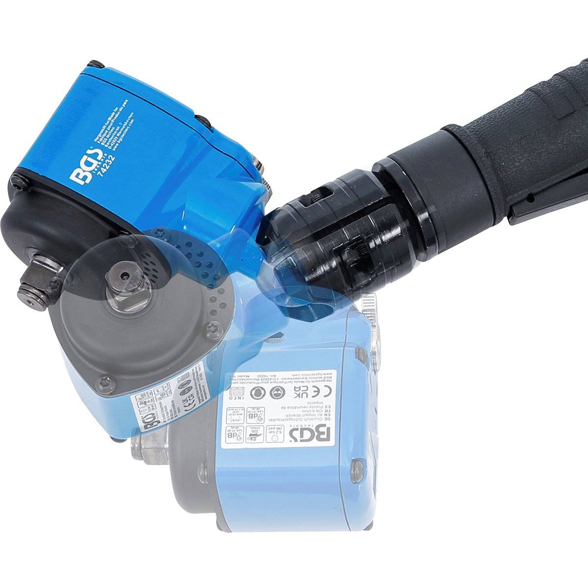 BGS 74348 Druckluft-Schlagschrauber-Satz 10-teilig Kraft-Steckschlüssel-Satz, 1/2", 650 Nm-2