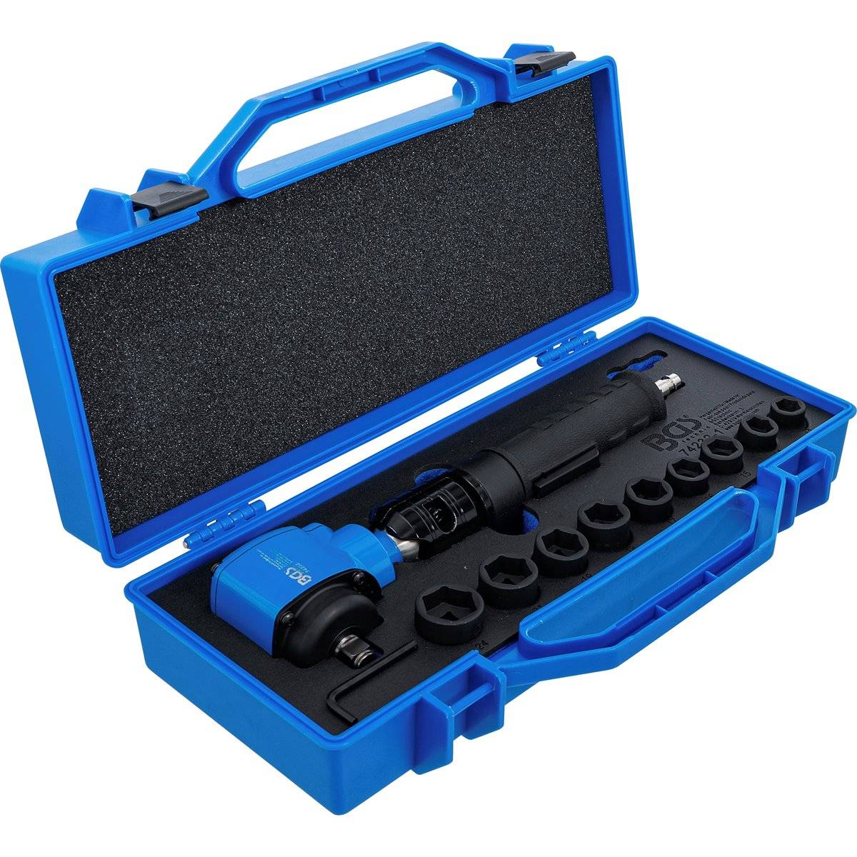 BGS 74348 Druckluft-Schlagschrauber-Satz 10-teilig Kraft-Steckschlüssel-Satz, 1/2", 650 Nm-3
