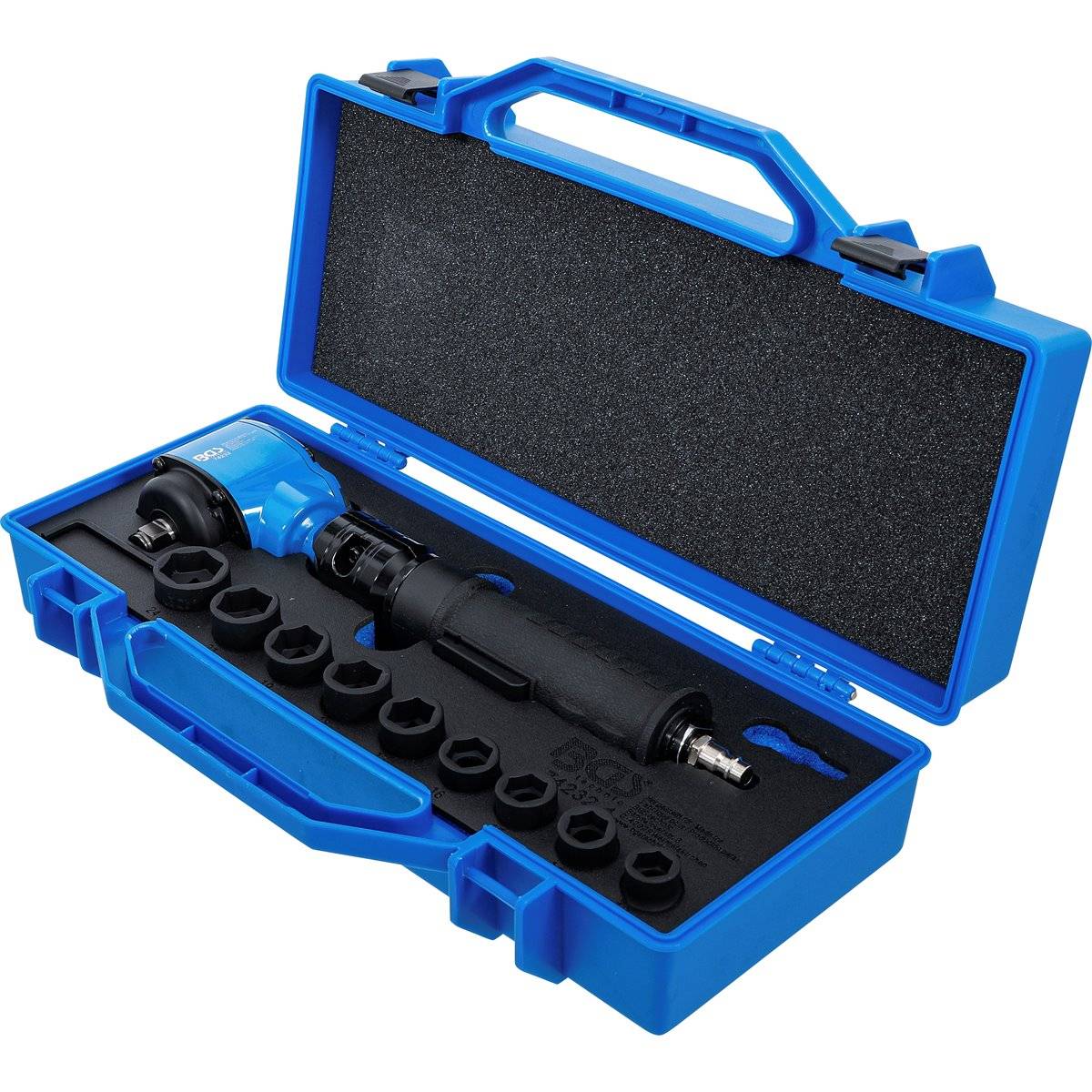 BGS 74348 Druckluft-Schlagschrauber-Satz 10-teilig Kraft-Steckschlüssel-Satz, 1/2", 650 Nm-4