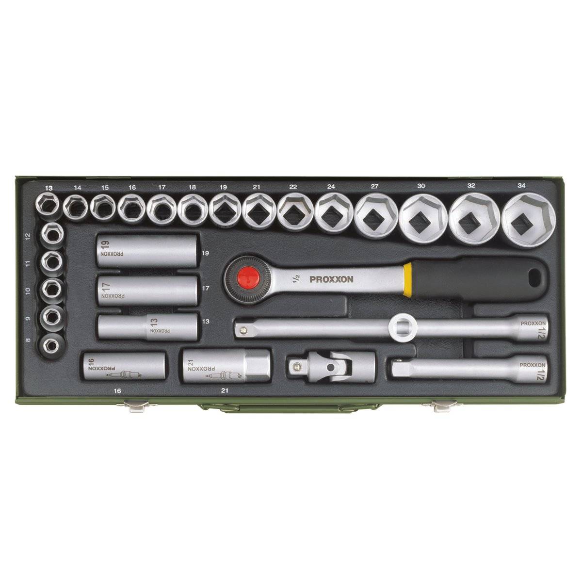Proxxon 23000 Knarrenkasten 1/2" 8-34 mm 29-teilig-4
