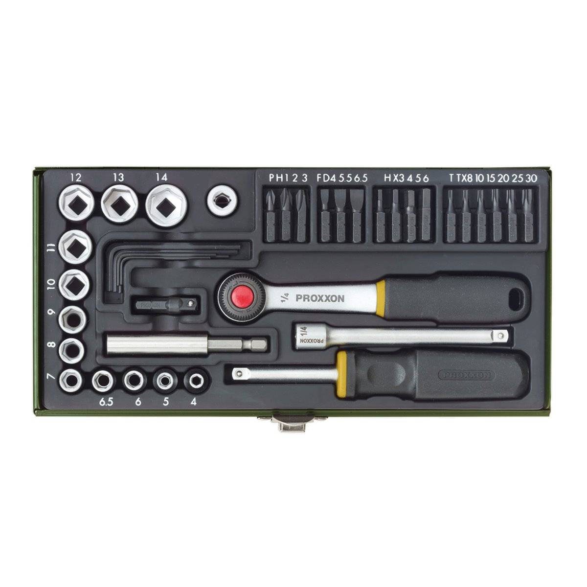 Proxxon 23070 Knarrenkasten 1/4" 4-14 mm 39-teilig-4