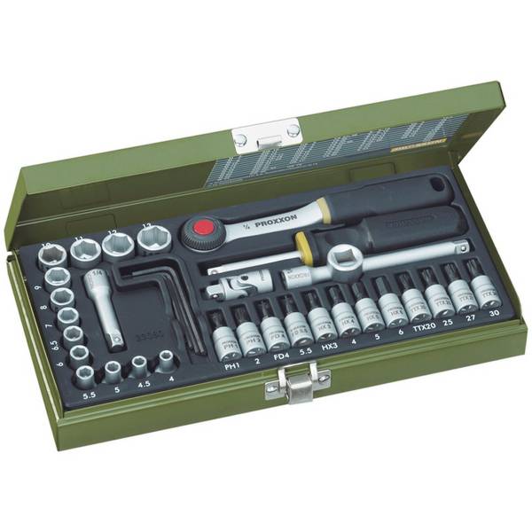 Proxxon 23080 Knarrenkasten 1/4" 4-13 mm 36-teilig