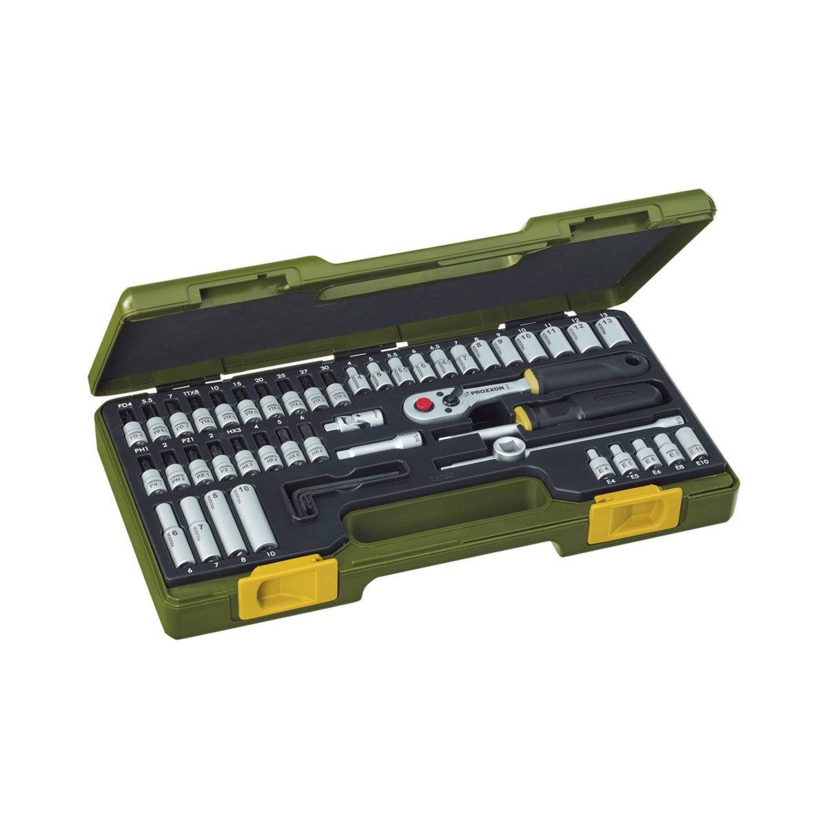 Proxxon 23280 Knarrenkasten 1/4" 4-13 mm 50-teilig-0