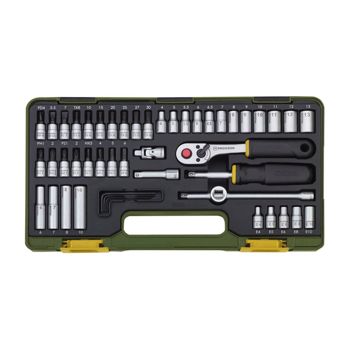 Proxxon 23280 Knarrenkasten 1/4" 4-13 mm 50-teilig-4