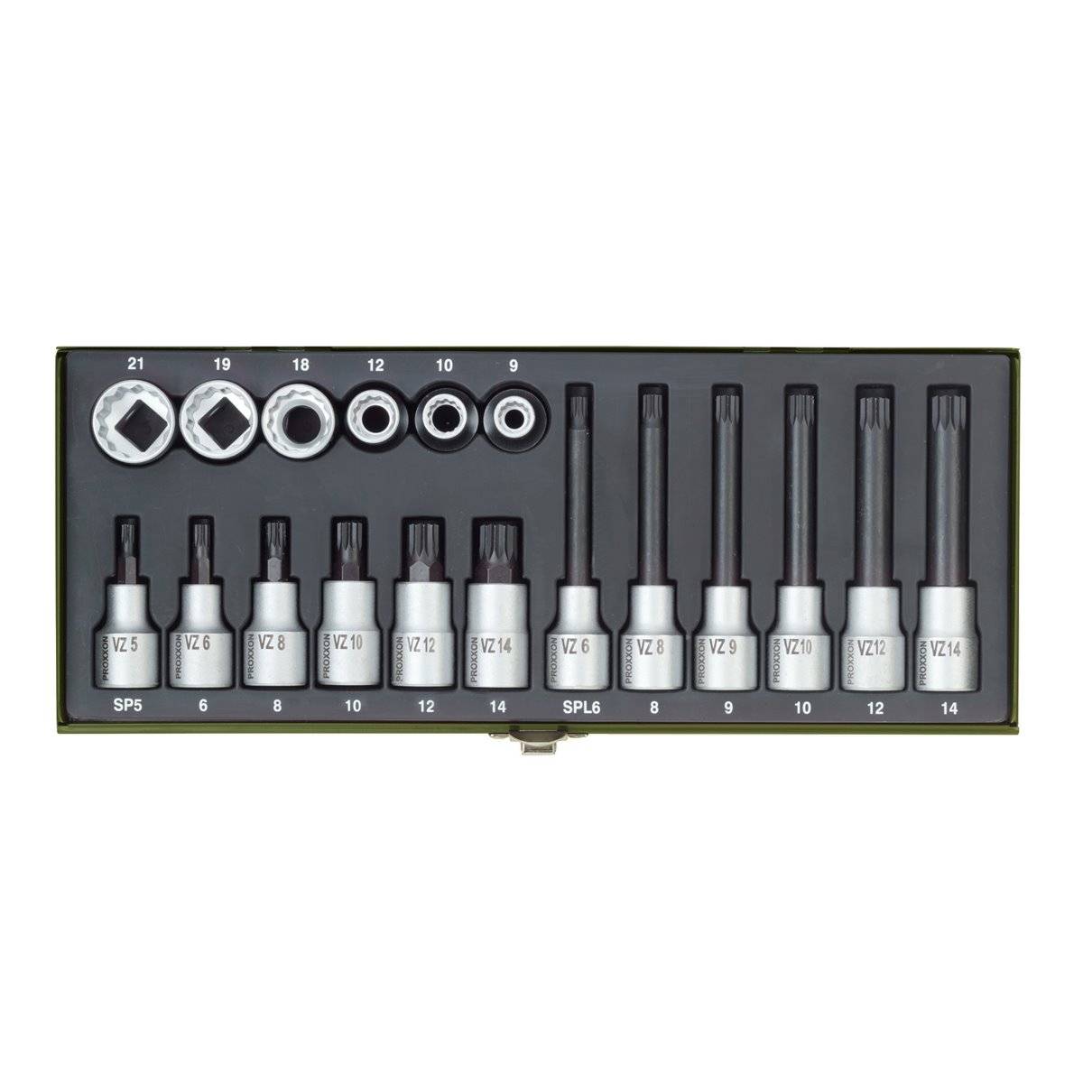 Proxxon 23296 XZN Vielzahn-Kasten 1/2" 18-teilig ZN (18-teilig)-0