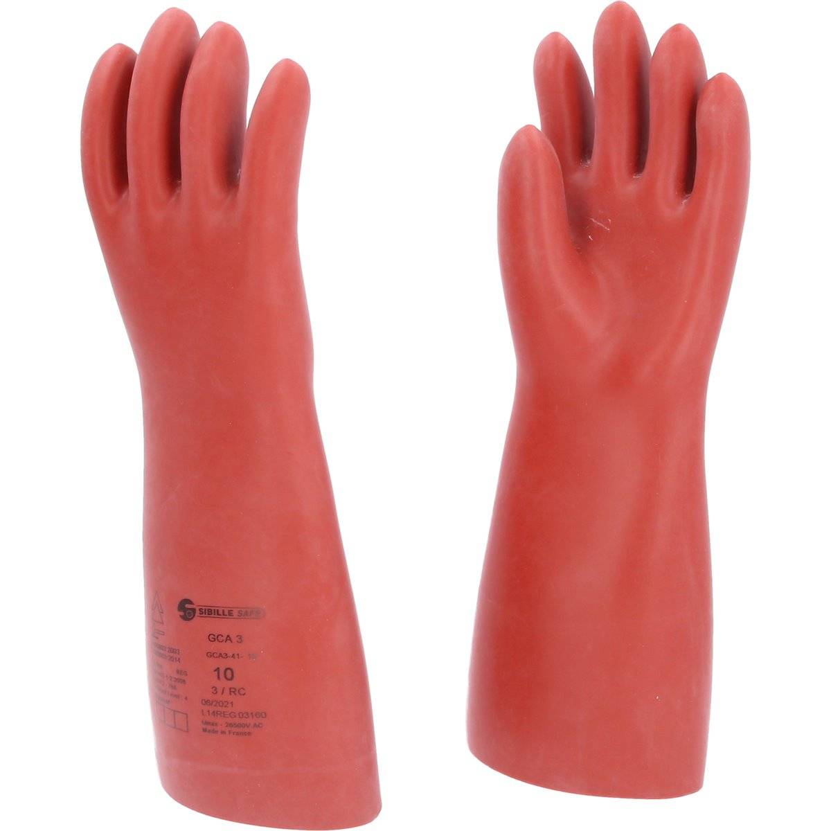 KS-Tools 117.0013 Elektriker-Schutzhandschuh mit S chutzisolierung, Größe 10, rot-2