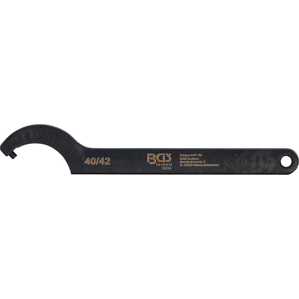 BGS 74214 Hakenschlüssel mit Zapfen, 40 - 42 mm-1