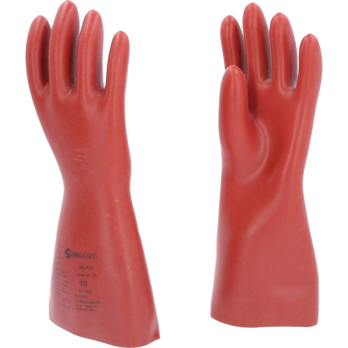 KS-Tools 117.0087 Elektriker-Schutzhandschuh mit S chutzisolierung, Größe 10, rot-2
