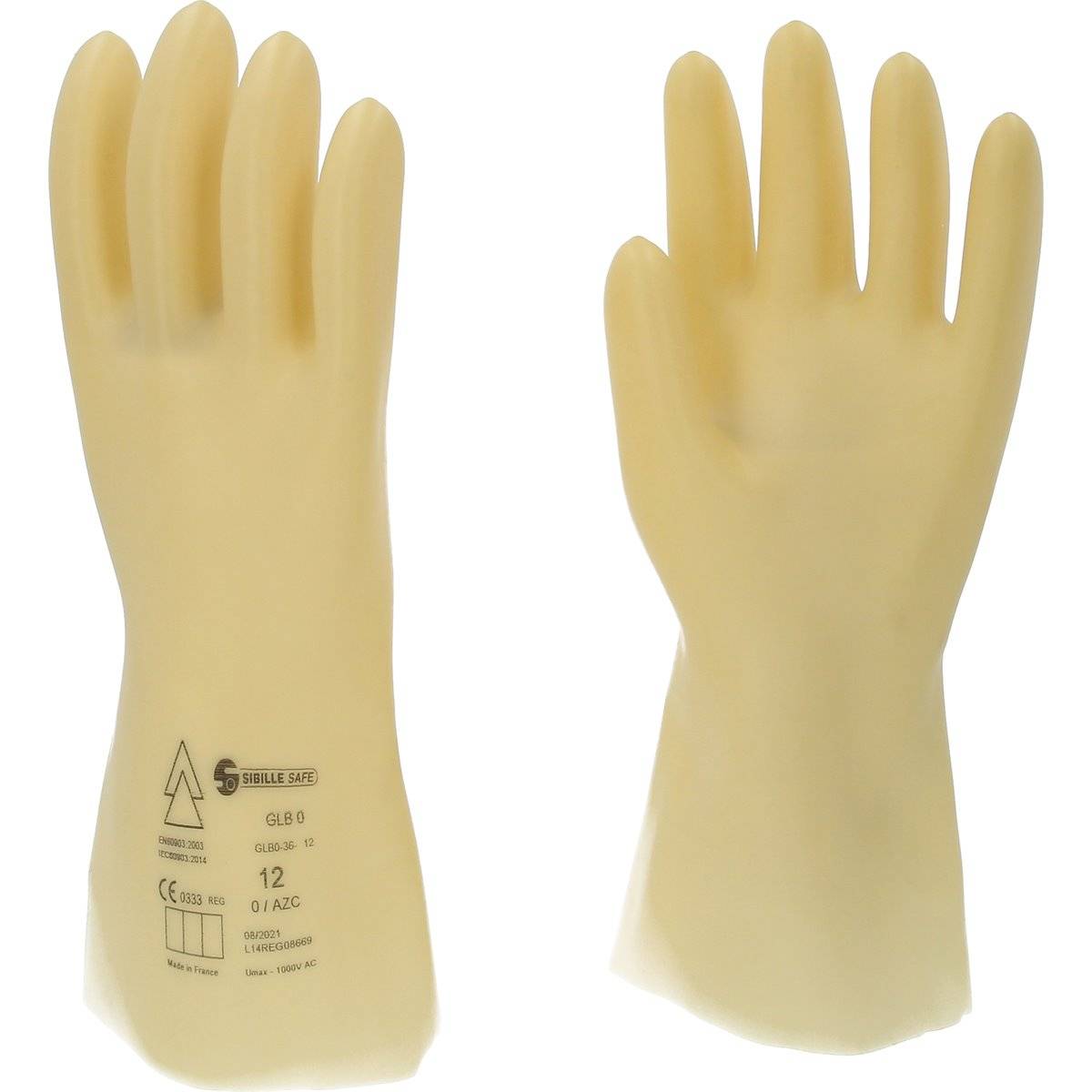 KS-Tools 117.0053 Elektriker-Schutzhandschuh mit S chutzisolierung, Größe 12, weiß-2