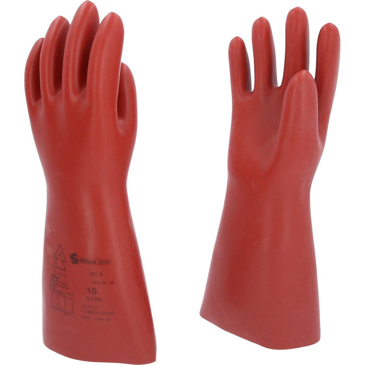 KS-Tools 117.0069 Elektriker-Schutzhandschuh mit S chutzisolierung, Größe 10, rot-0