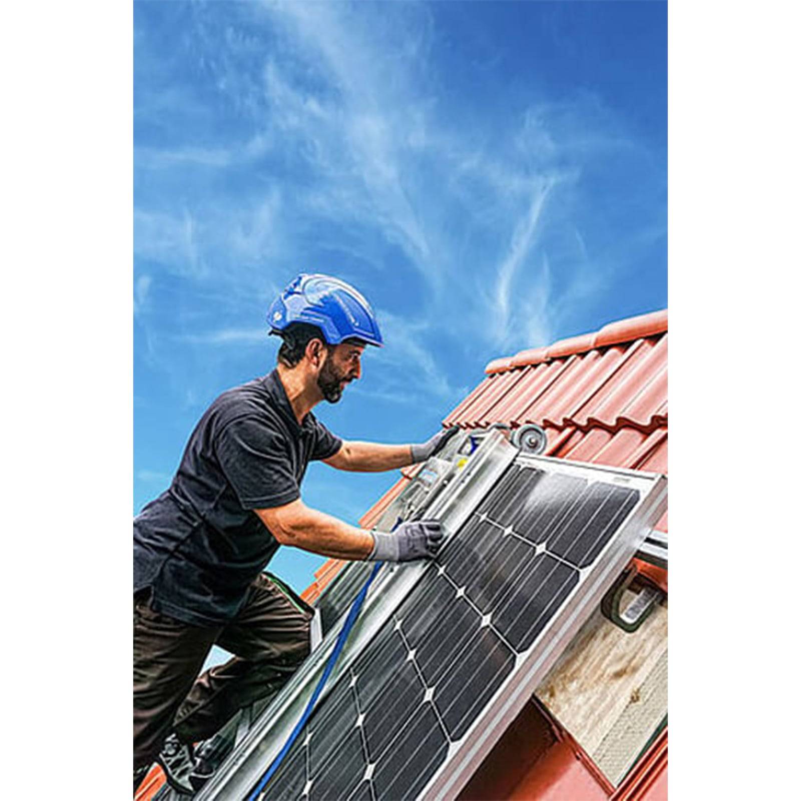 Mauderer Bavaria Wartungsleitern für Photovoltaik-Anlagen mit Plattform Leiterlänge 3,90m 14 Spros-1