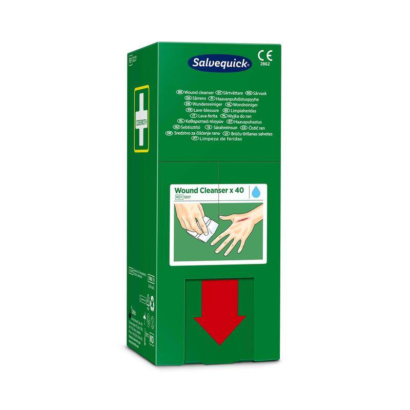 Salvequick savett wundreiniger (0,9% naci, steril) 40 stück | Packung (40 Stück)-1