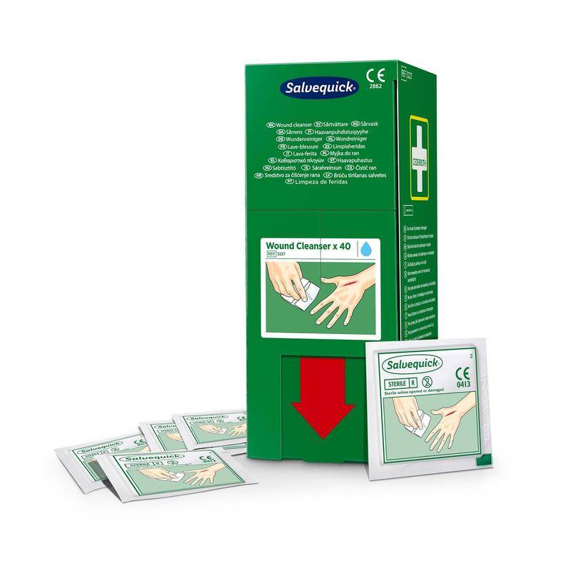 Salvequick savett wundreiniger (0,9% naci, steril) 40 stück | Packung (40 Stück)-3