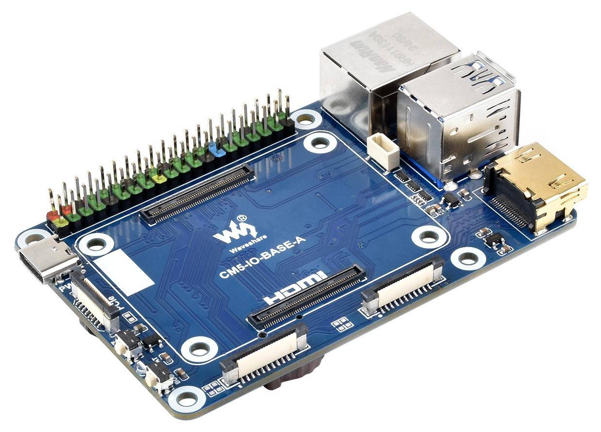 Waveshare Mini Base Board (A), Trägerboard für Raspberry Pi CM5, PCIe, HDMI, USB, GbE, 5V/5A-1