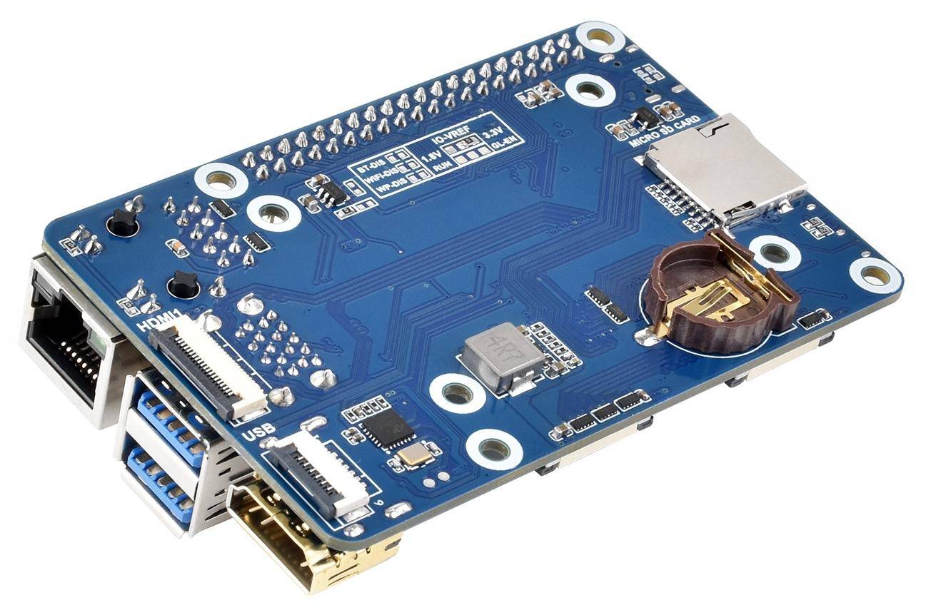Waveshare Mini Base Board (A), Trägerboard für Raspberry Pi CM5, PCIe, HDMI, USB, GbE, 5V/5A-2