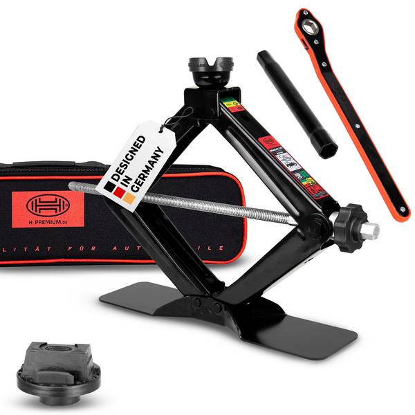 HEYNER® Wagenheber Scherenwagenheber 2t,Set inkl. Gummiauflage für