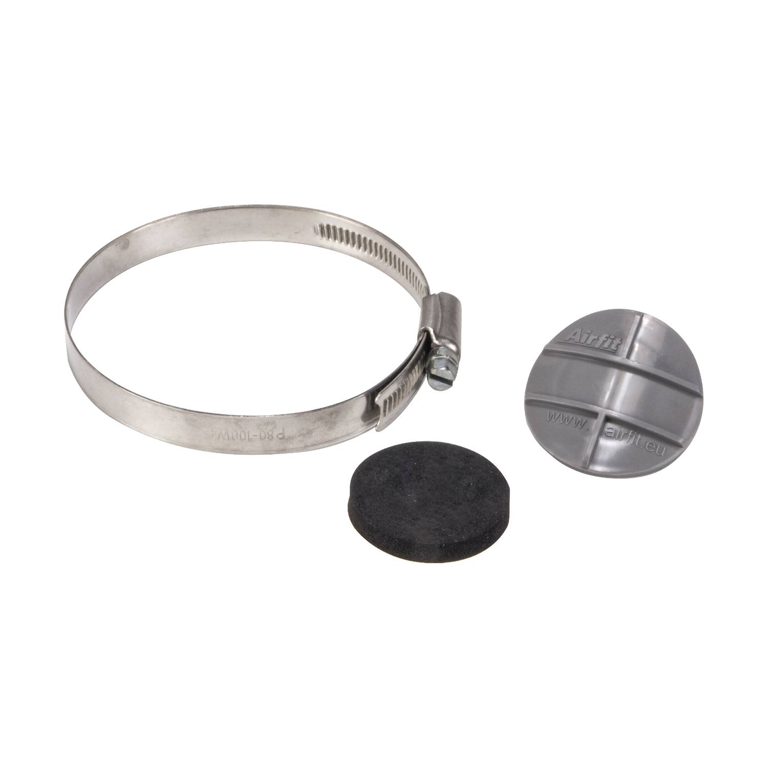 Airfit Reparaturstopfen DN 40, PP, mit Schlauchschellen, Grau, 45040RS-0