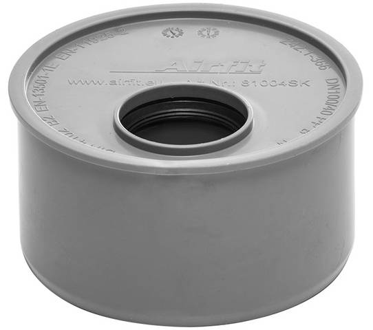 Airfit Superkurz-Reduzierstück, DN 110/40, PP, Grau, 81004SK
