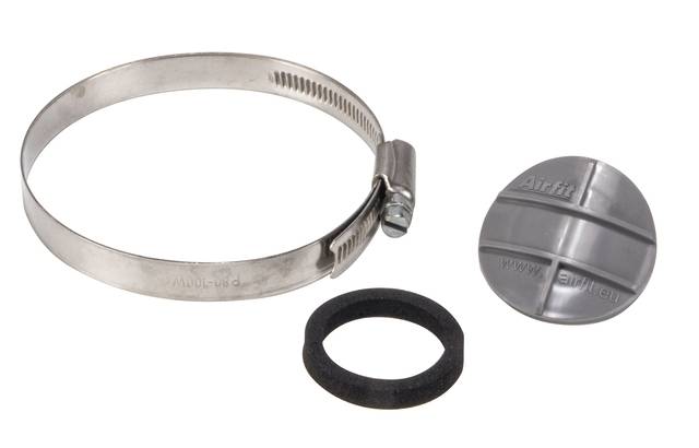 Airfit Reparaturstopfen DN 125, PP, mit Schlauchschellen, Grau, 45125RS-0