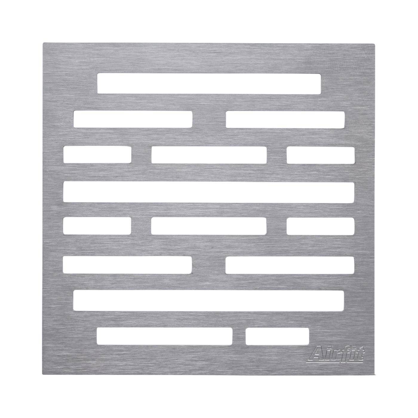 airfit Design Edelstahlrost "Rechtecke" 2mm gebürstet, aufliegend, für 60202BA-0