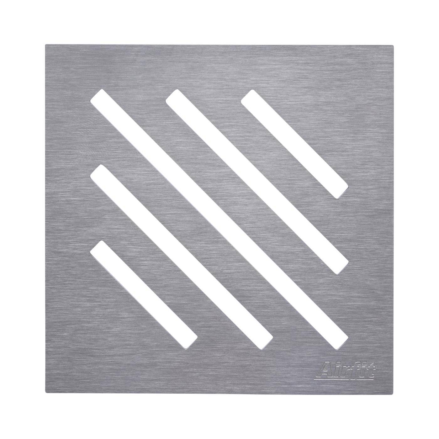 airfit Design Edelstahlrost "Diagonal" 2mm gebürstet, aufliegend, für 60202BA-0