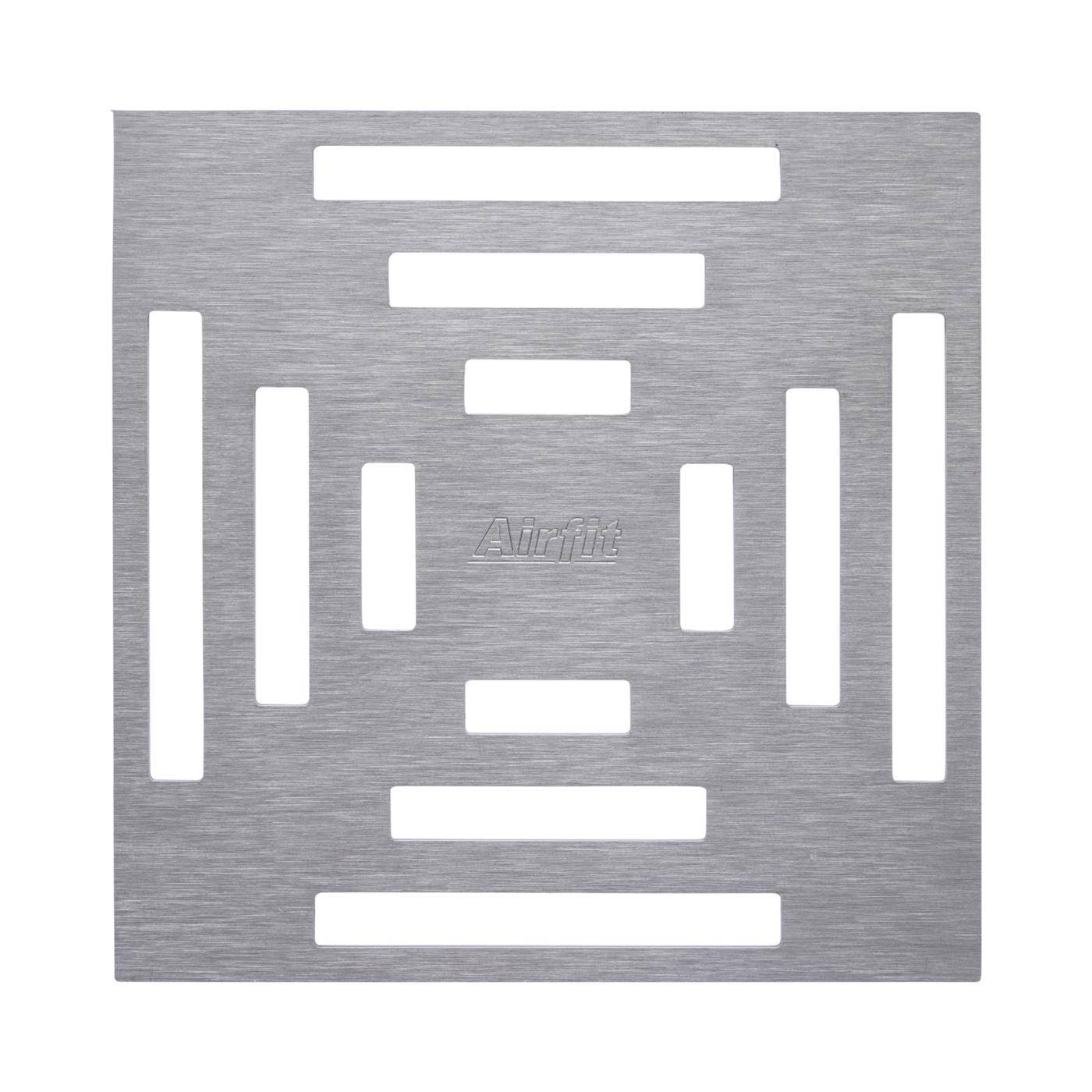 airfit Design Edelstahlrost "Zentriert" 2mm gebürstet, aufliegend, für 60202BA-0