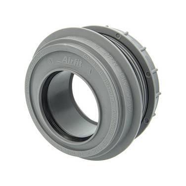 Airfit Anschraub-Muffe DN 75, PP, Grau, 50075AM