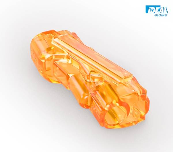 Ideal electrical 30-1042 Verbindungsklemme, Push-In/Steckklemme 0.75-4mm², Polzahl: 1, 100 Stück, Orange