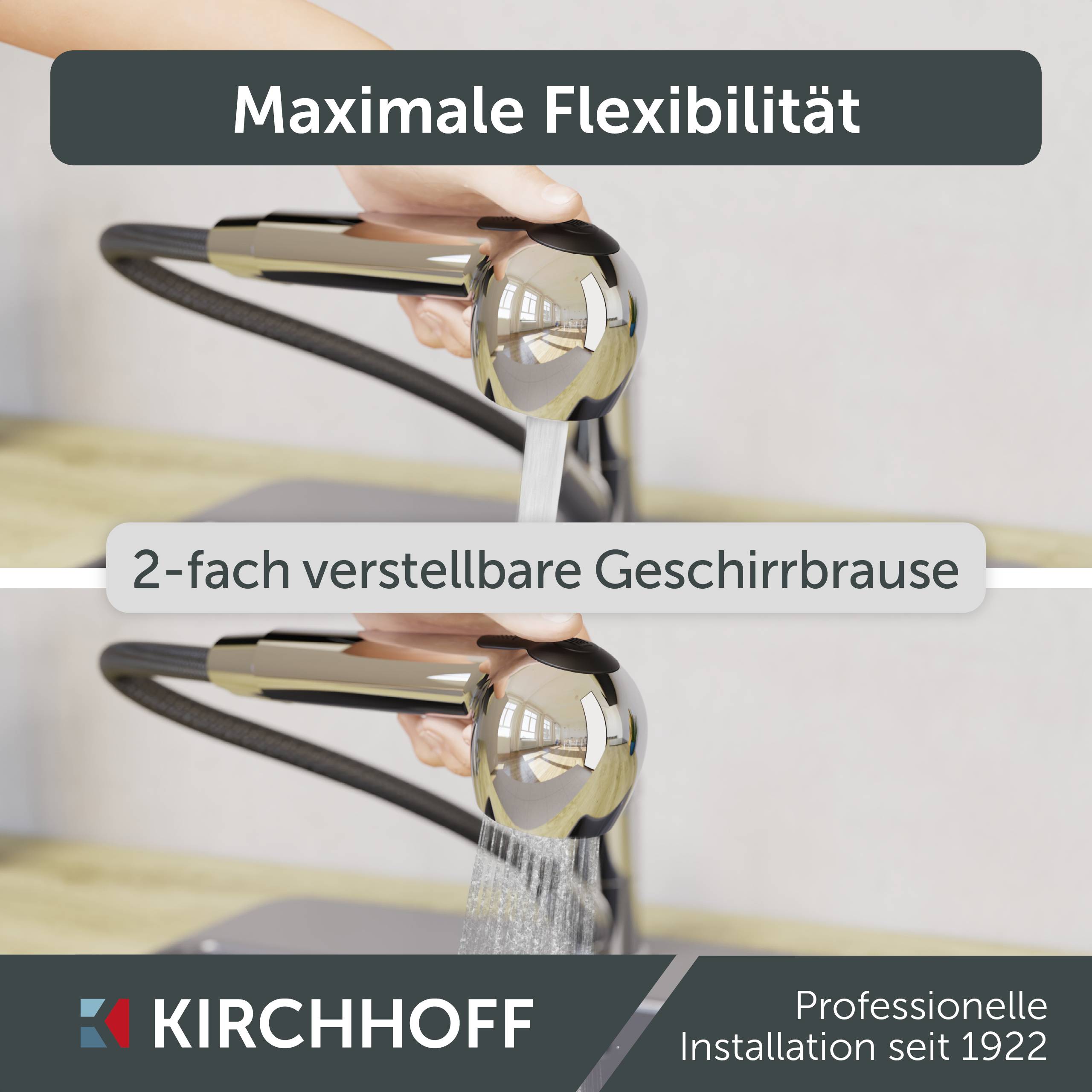 Geschirrbrause, Chrom, 1/2", für Hochdruck-3